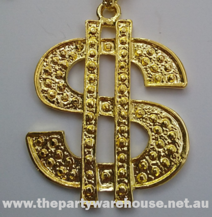 Bling Dollar Sign Pendant Necklace