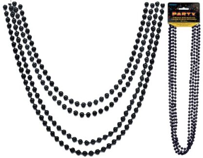 Metallic Bead Necklaces Black