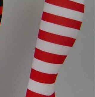 Wally Red & White Striped Socks
