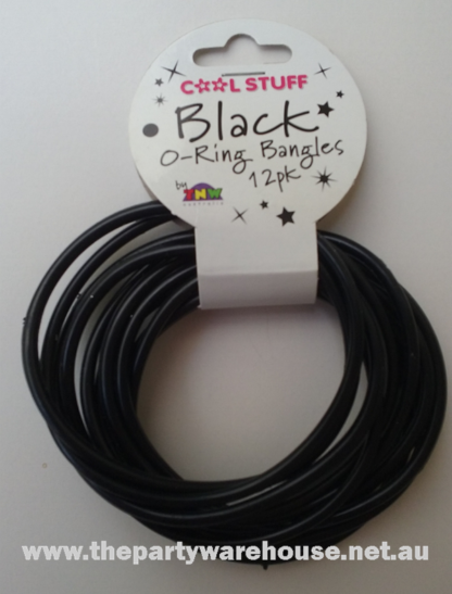 Black O Ring Bangles