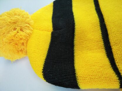 Beanie - Black and Yellow Close Up