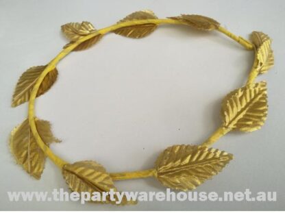 Roman Leaf Wreath Headband Gold