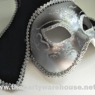 Masquerade Silver Harlequin Mask