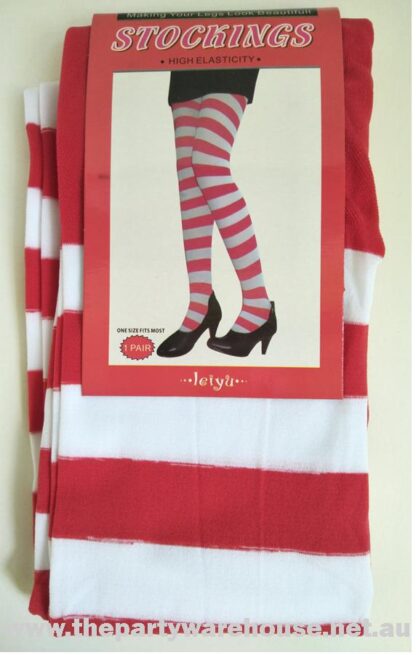 Stockings Red White Striped