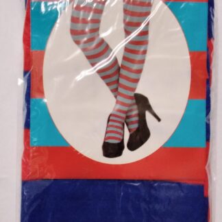 Adult Blue and Red Striped Stockings