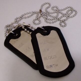 Army Dog Tags on Chain