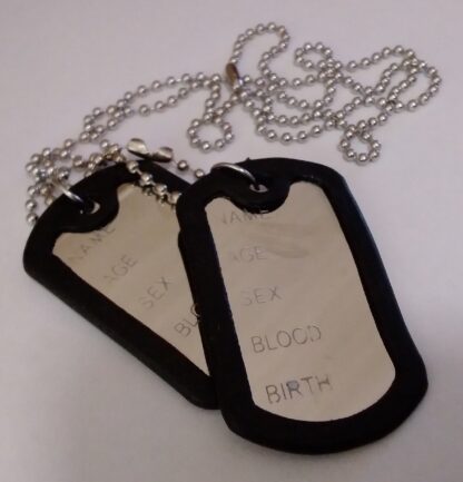 Army Dog Tags on Chain