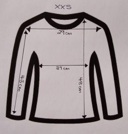 XX Small - Wally Shirt Measurements