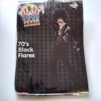 Adult Costume - 70's Black Flares MEDIUM