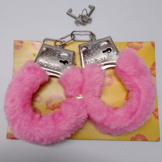 Metal Pink Furry Handcuffs with Keys