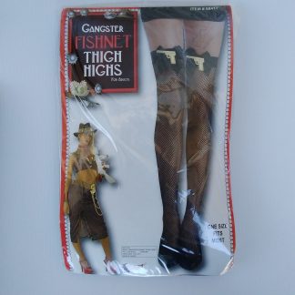 Thigh Hi Stockings - Fishnet with Gun